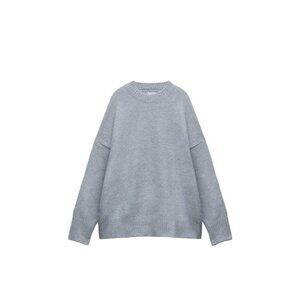 ZARA BASIC KNIT SWEATER BLUE SIZE S 9598/211